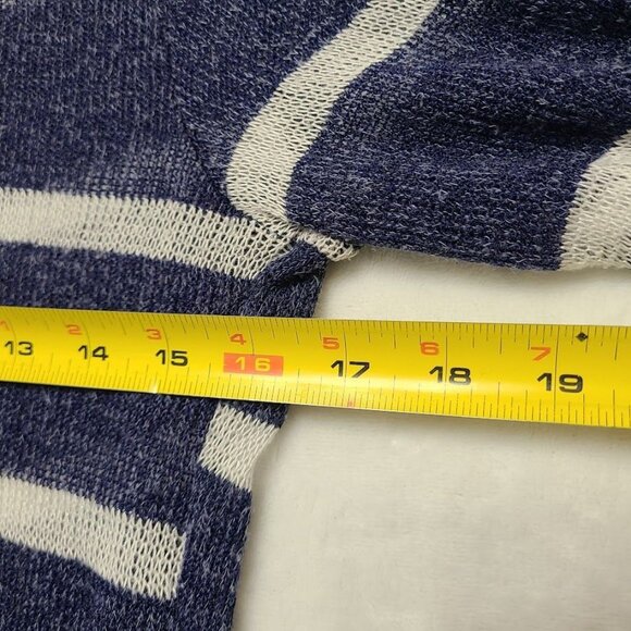 Chris & Carol Womens Striped Open Front Cardigan Sweater Size S Blue & White - Picture 6 of 7